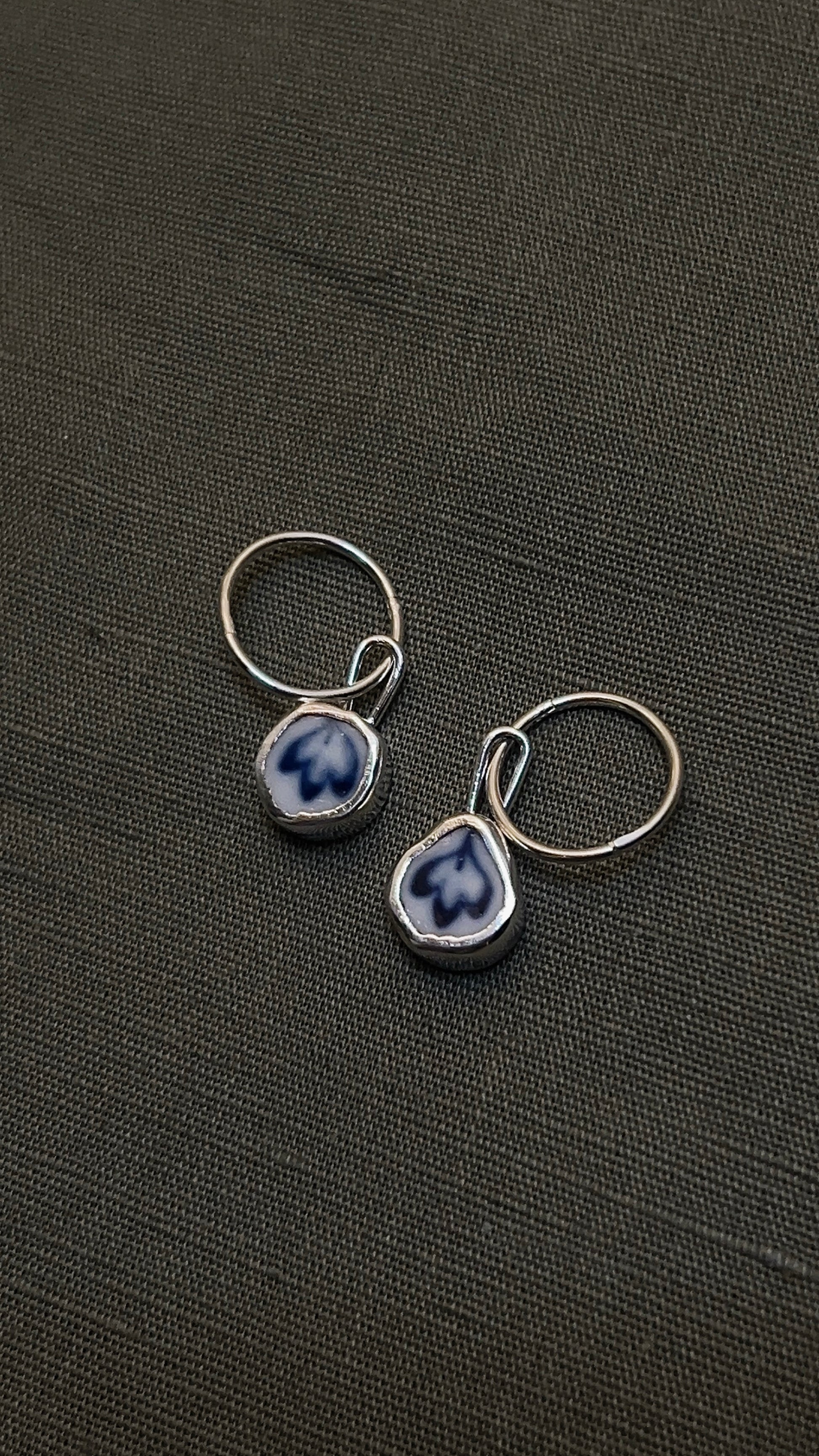 ceramic leaf hoops