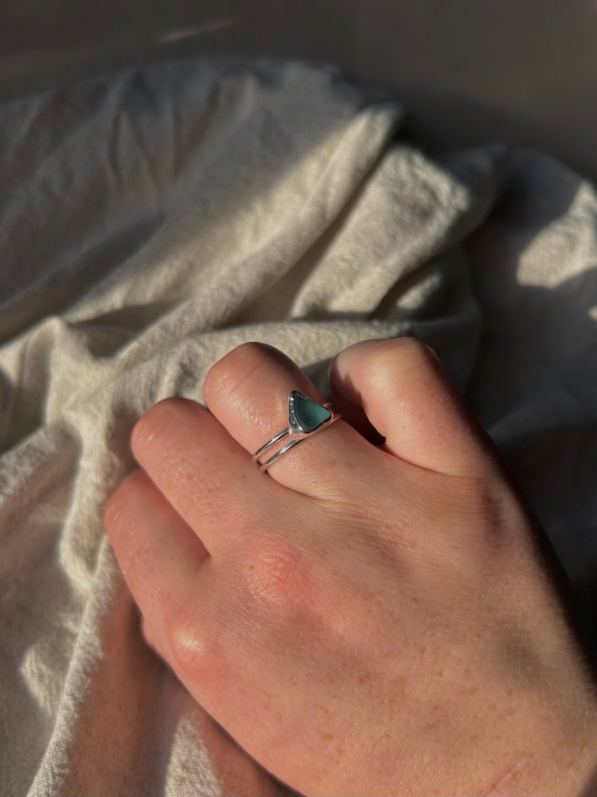 dainty staple stacker ring (size customisable)
