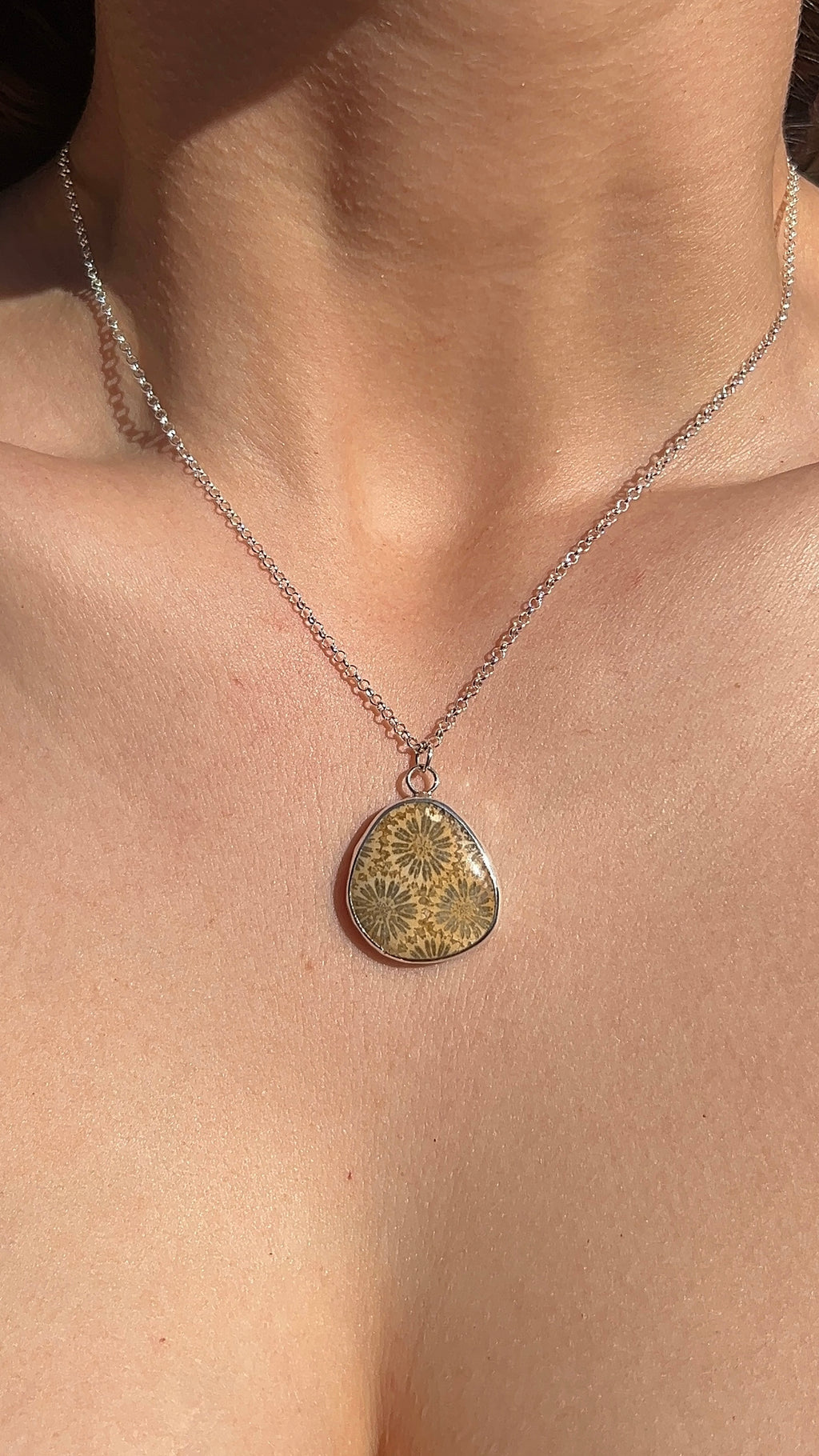 fossil coral necklace
