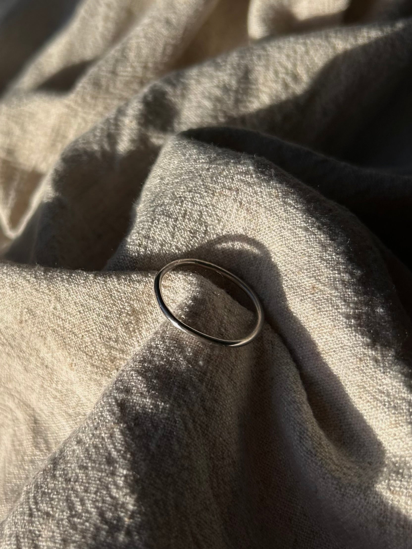 dainty staple stacker ring (size customisable)
