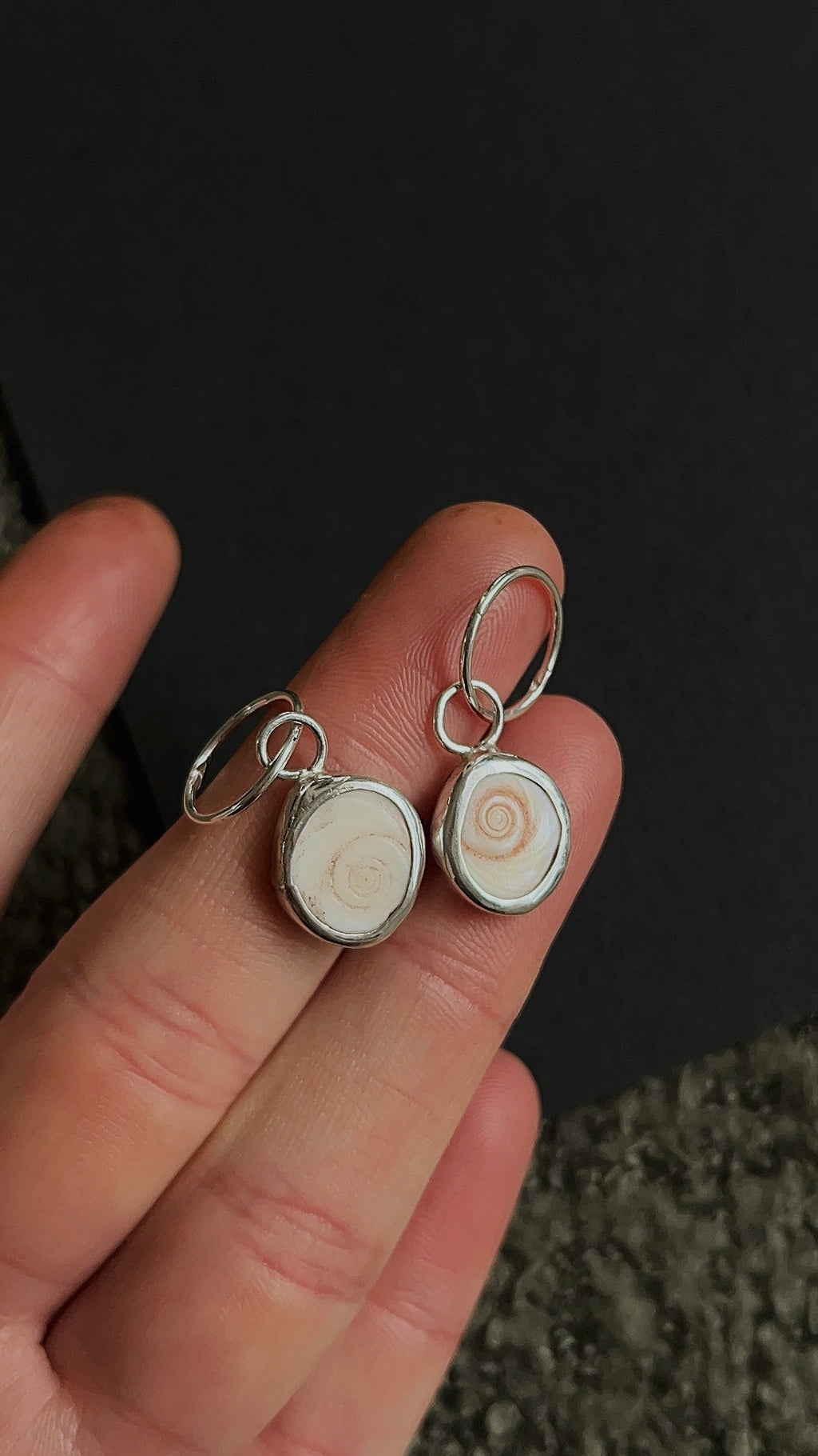shiva shell hoop earrings