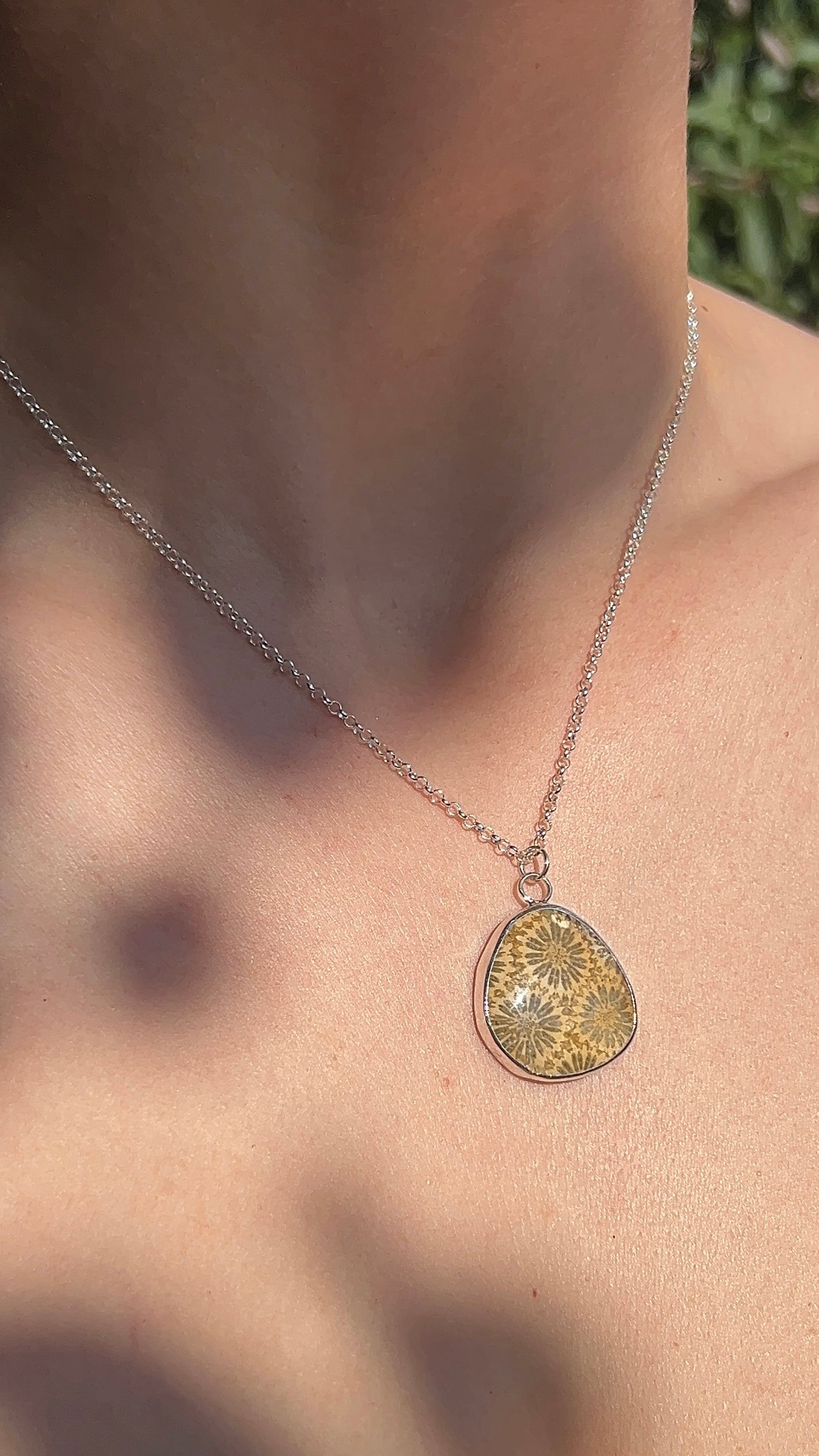 fossil coral necklace