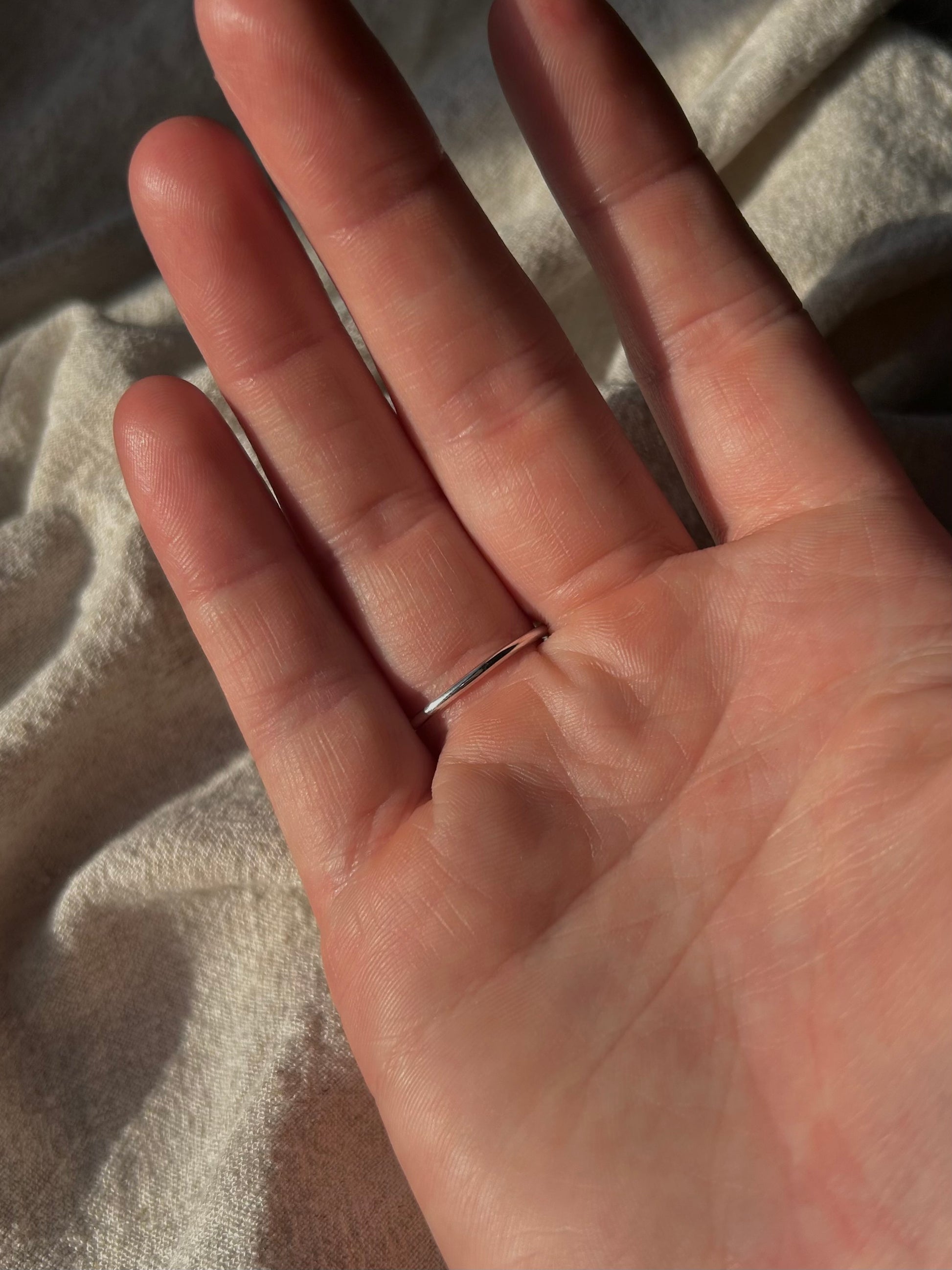 dainty staple stacker ring (size customisable)