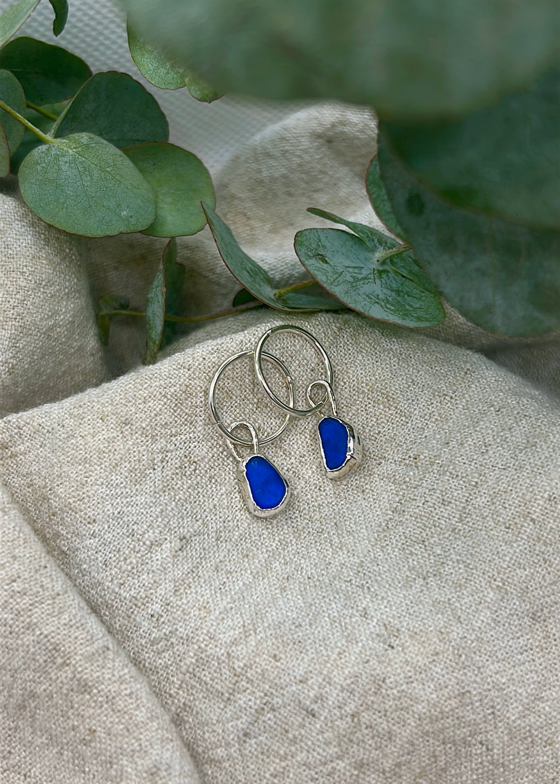 cobalt blue seaglsss hoops
