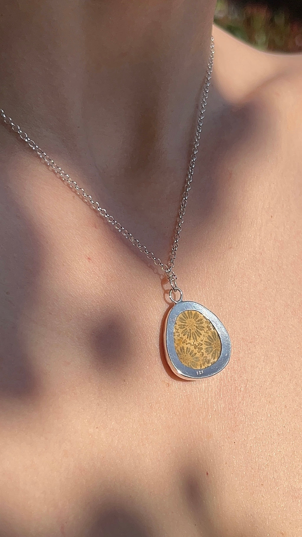 fossil coral necklace