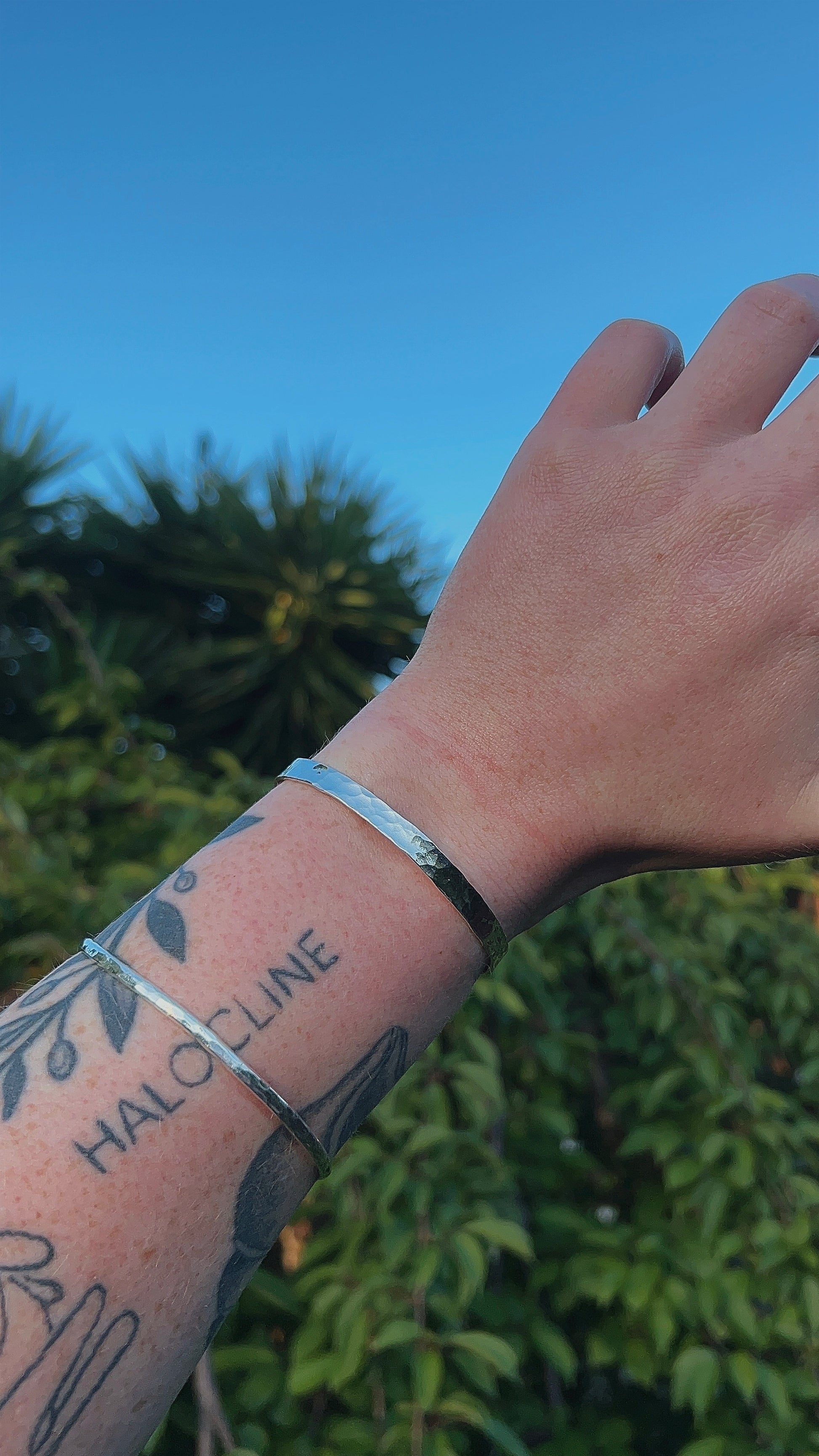 hammered bracelet cuff