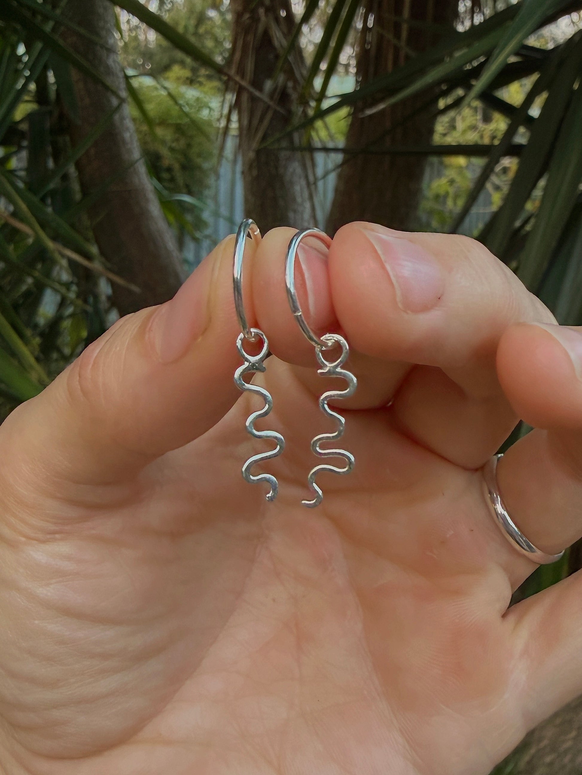 squiggle earrings