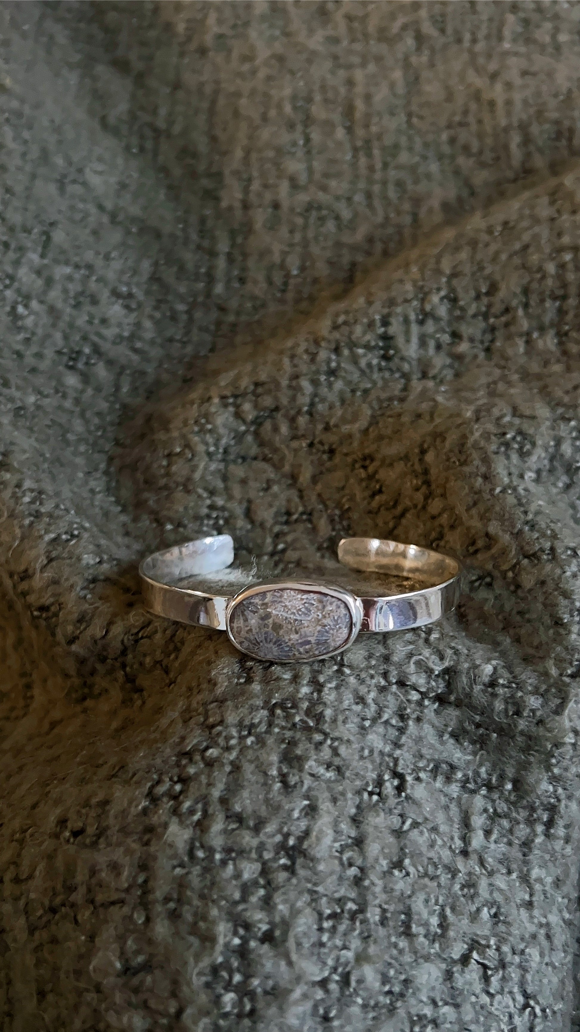 fossil coral thick cuff bracelet