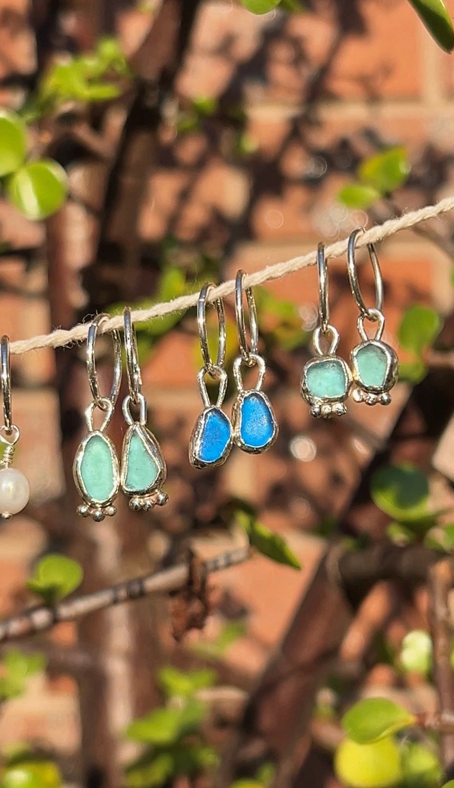 cobalt blue seaglsss hoops