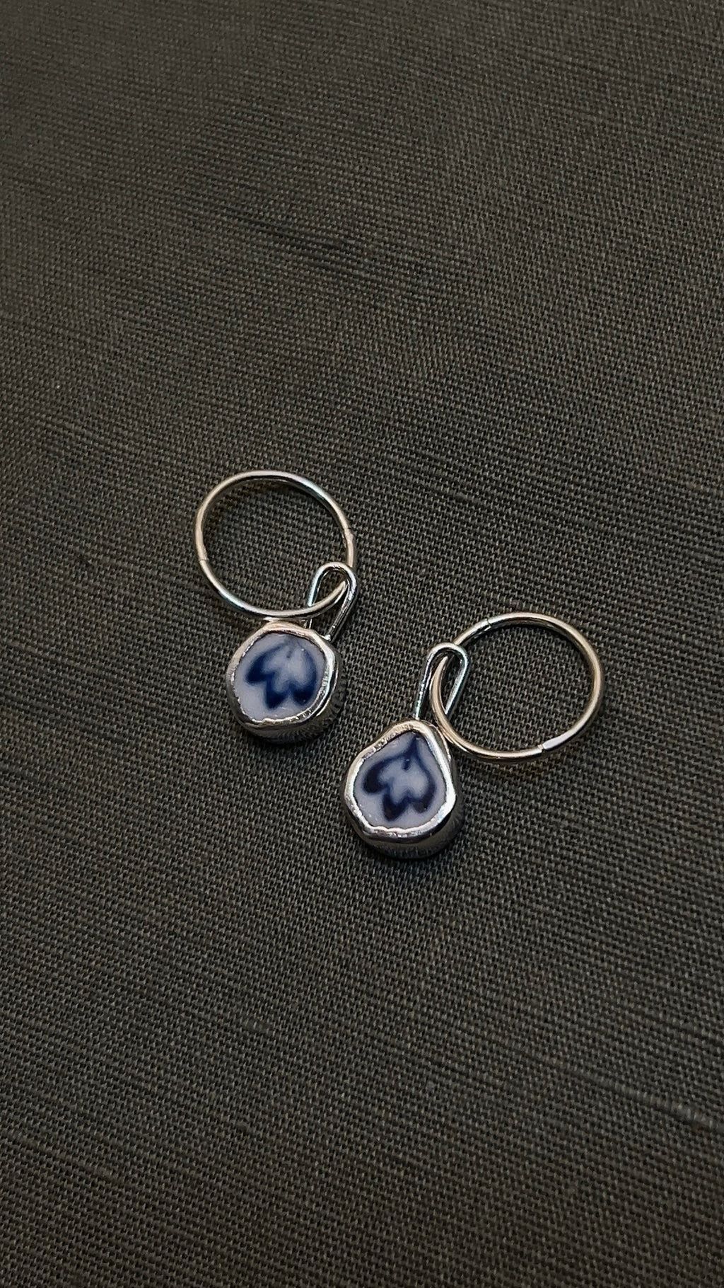ceramic leaf hoops