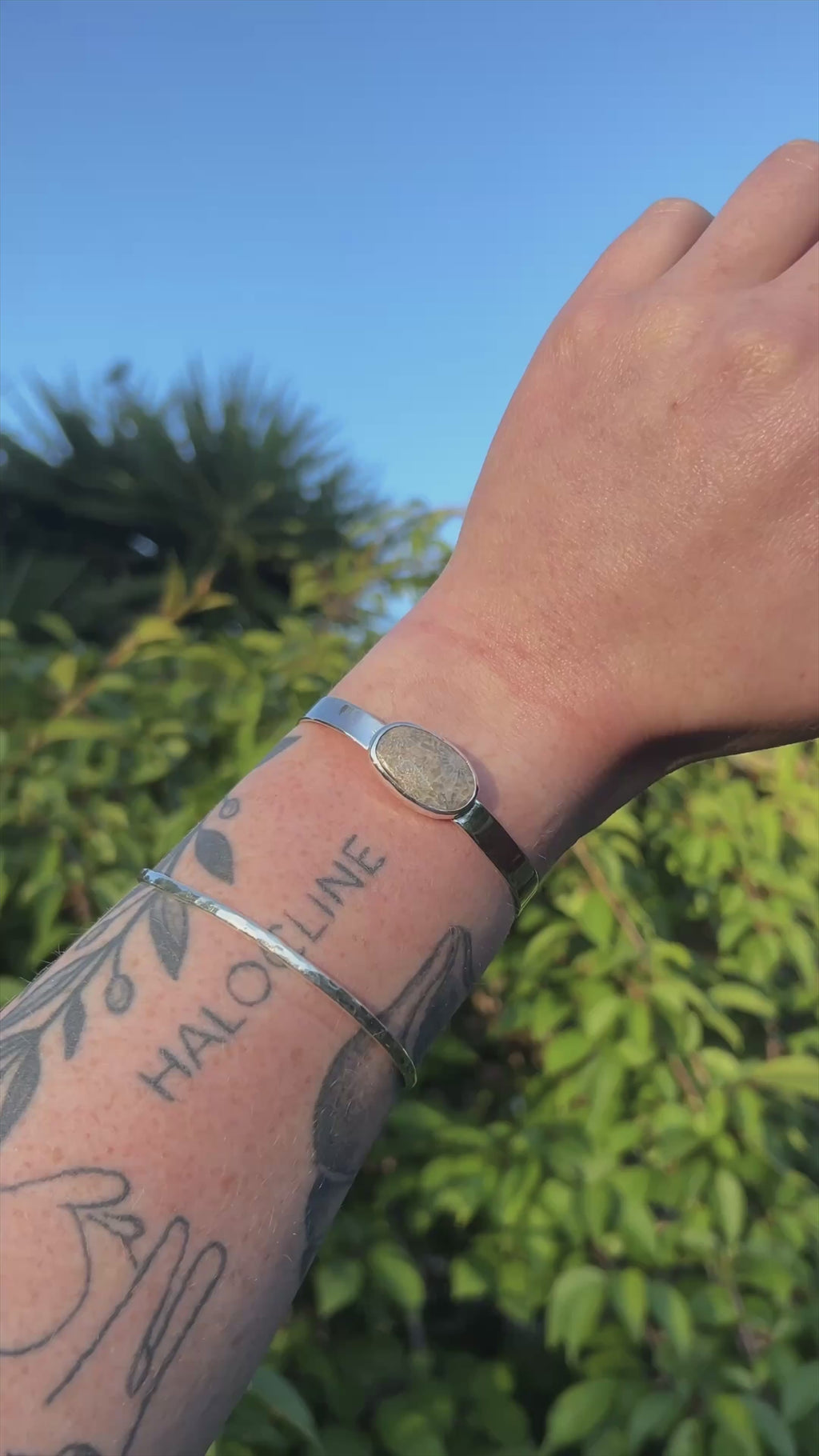 fossil coral thick cuff bracelet