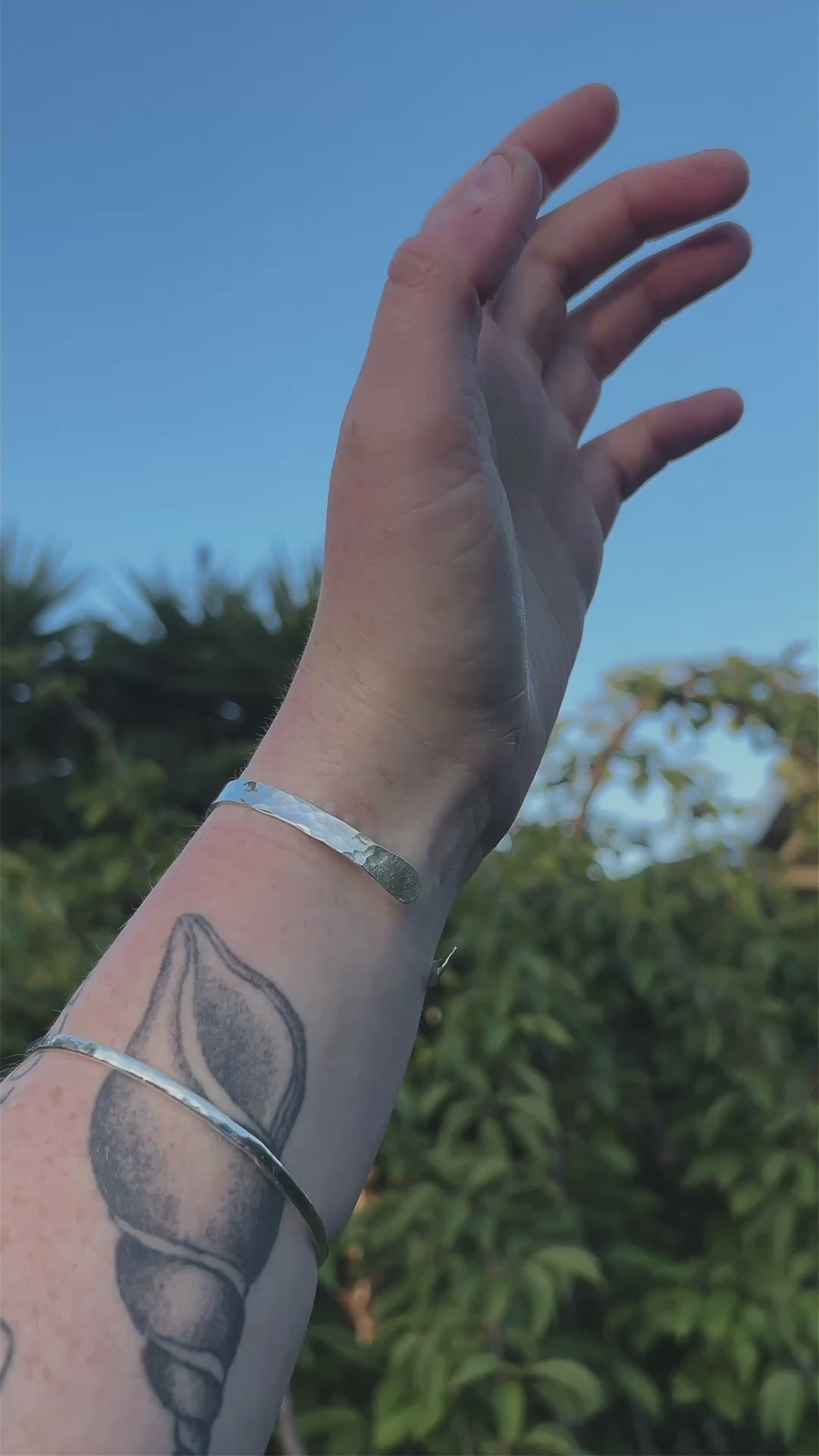 hammered bracelet cuff