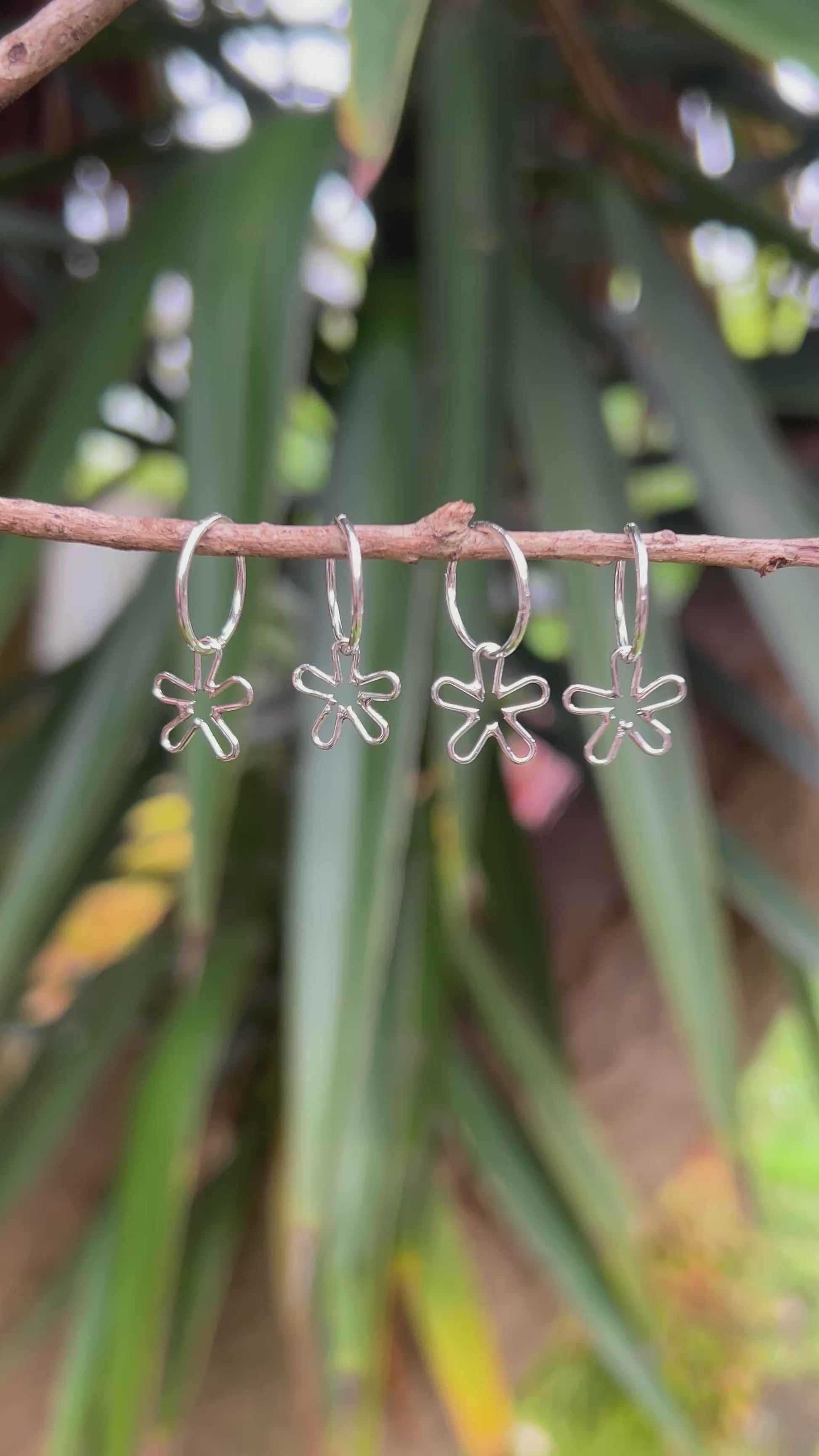 beachy flower sleeper hoops
